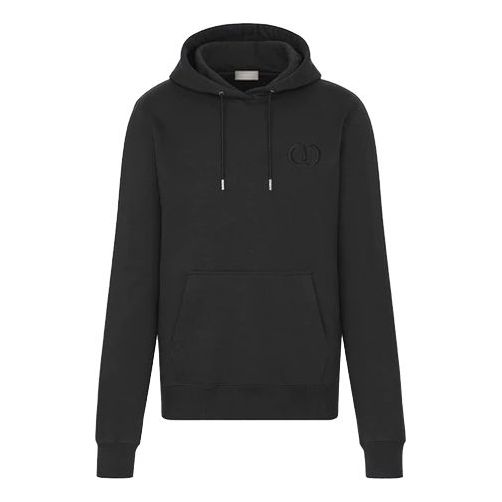 DIOR Cd Icon Plain Knit Fabric Hooded Sweatshirt For Men Navy 943J600A0531-C585