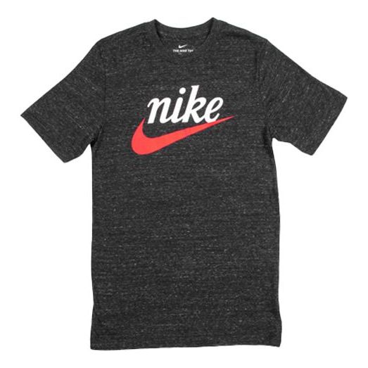 Men's Nike Swoosh Logo Short Sleeve Gray T-Shirt CK2381-010