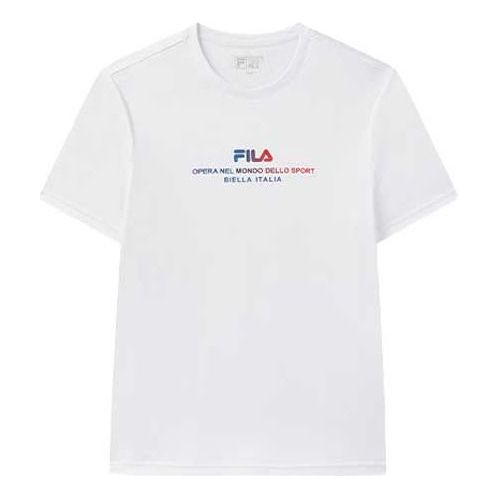 FILA Printing Logo Alphabet Short Sleeve White F11M038139F-WT