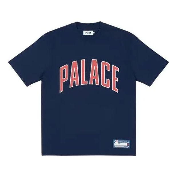 PALACE Sportini Navy Classic Large Logo Round Neck Short Sleeve Unisex Blue P20ES072