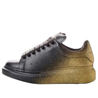 (WMNS) Alexander McQueen Oversized Sneakers 'Black Gold' 685672WIB9M1088