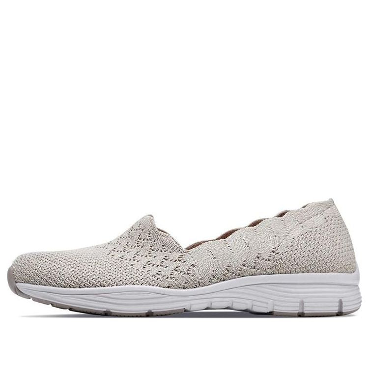 (WMNS) Skechers Modern Comfort Slip-On Shoes Ivory 49481-NAT