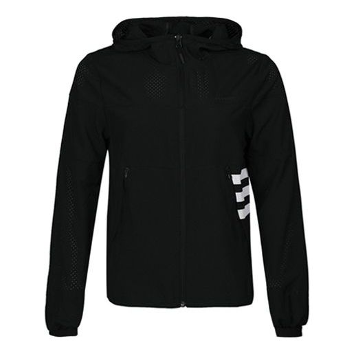 (WMNS) adidas neo Woven hooded Windproof Jacket Black DM4154