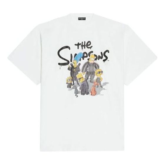 Balenciaga x THE SIMPSONS Oversized Cotton T-Shirt 'White' 676589TLVG70901