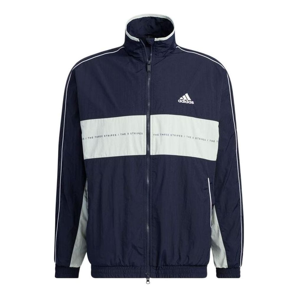 adidas Oversized Fit Woven Jackets Asia Sizing 'Navy White' IA9428