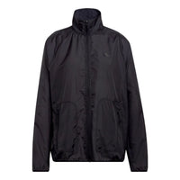 (WMNS) adidas Run Icons 3Bar Running Windbreak Asia Sizing 'Black' HC7971