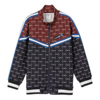(GS) Skechers Letter Print Long Sleeve Jacket 'Black White Burgundy' L121B049