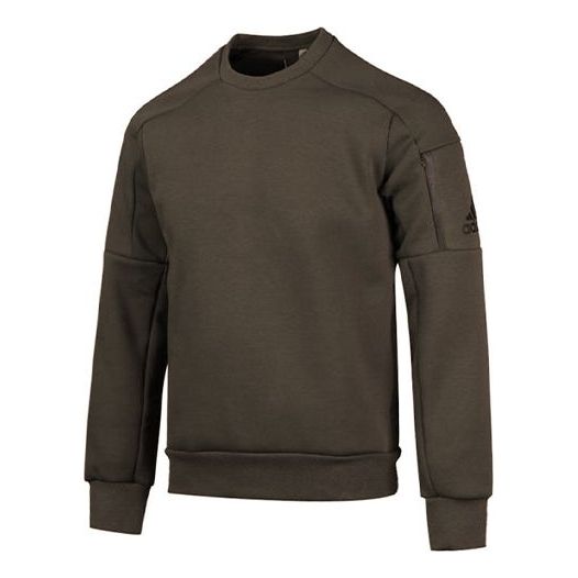 adidas AI CS Space Athleisure Casual Sports Round Neck Pullover Brown FJ0225