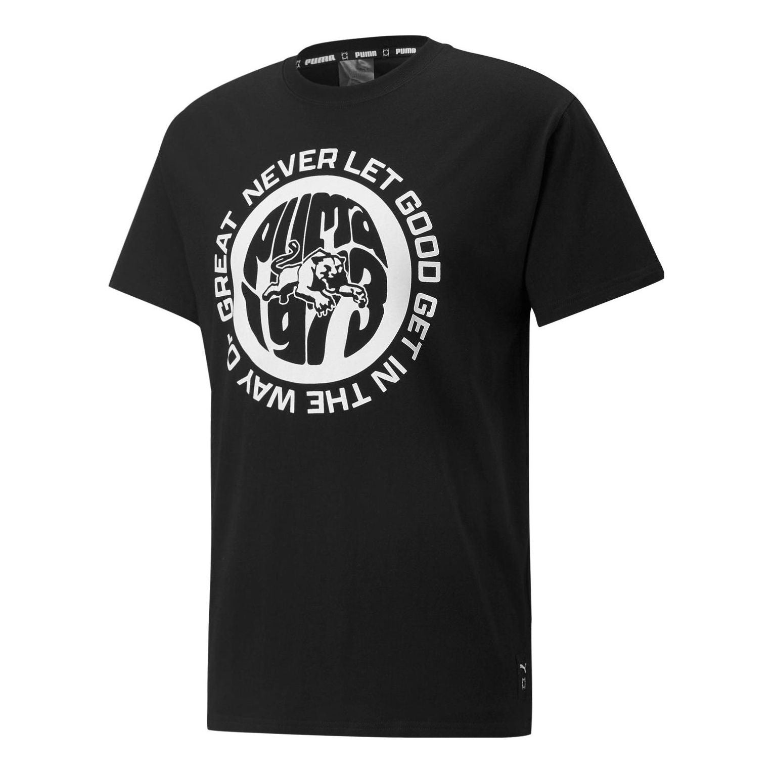 PUMA Rebound Short Sleeve Basketball Tee 'Black' 536465-01