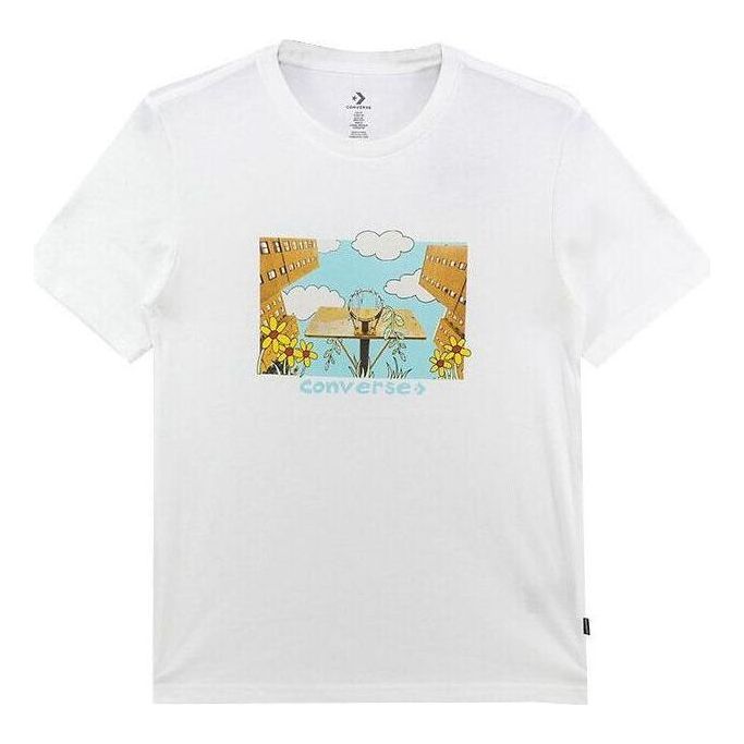 Converse Overgrown Hoops T-Shirt Asia Sizing 'White' 10023257-A03