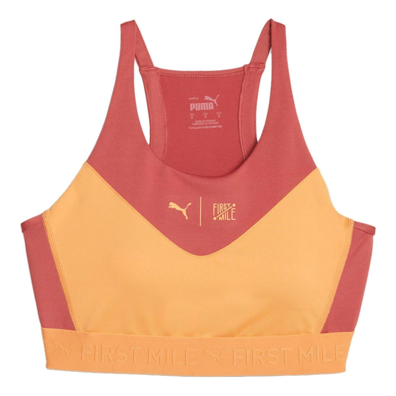 (WMNS) PUMA x FIRST MILE High Support Running Bra 'Bright Melon' 523937-55