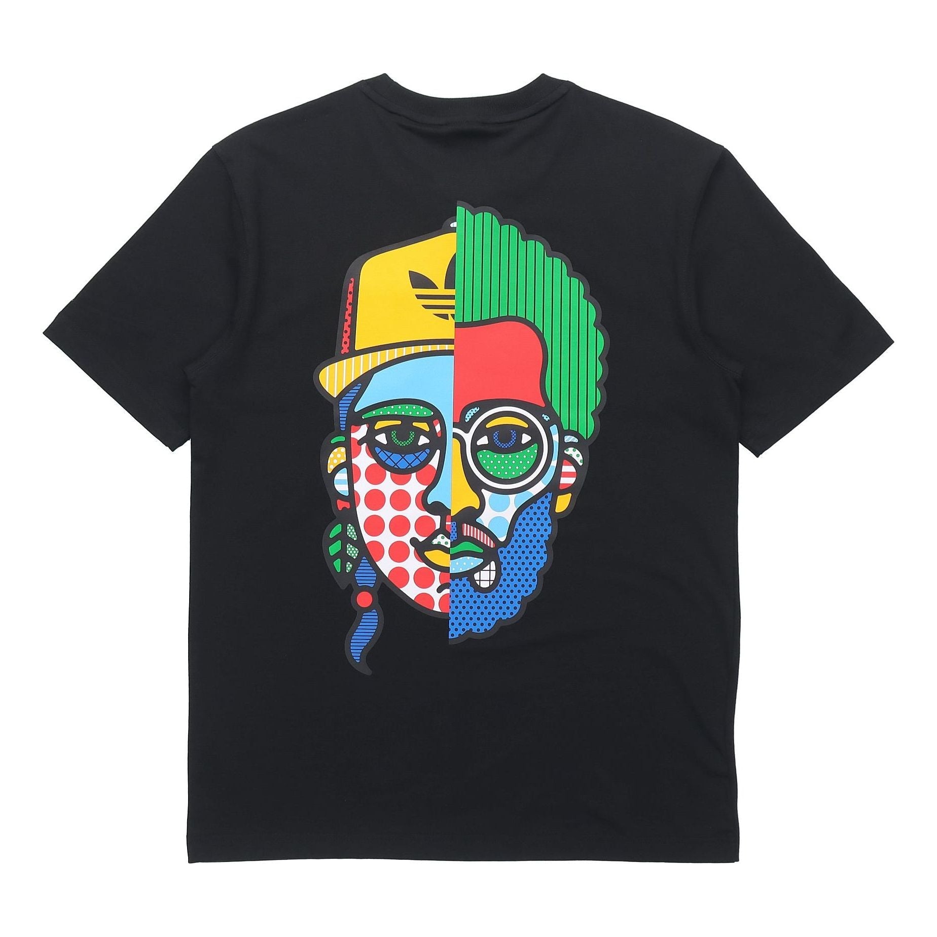 adidas originals Artist Tee Ss Back Printing Casual Round Neck Short Sleeve Black HA4690