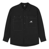 New Balance Logo Classic Shirt Asia Sizing 'Black White' AMJ23303-BK