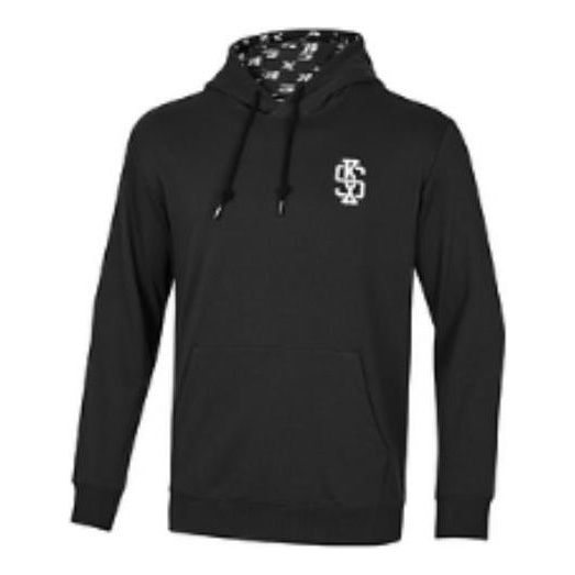 Skechers Logo Printed Hoodie 'Black White Blue' P421U035