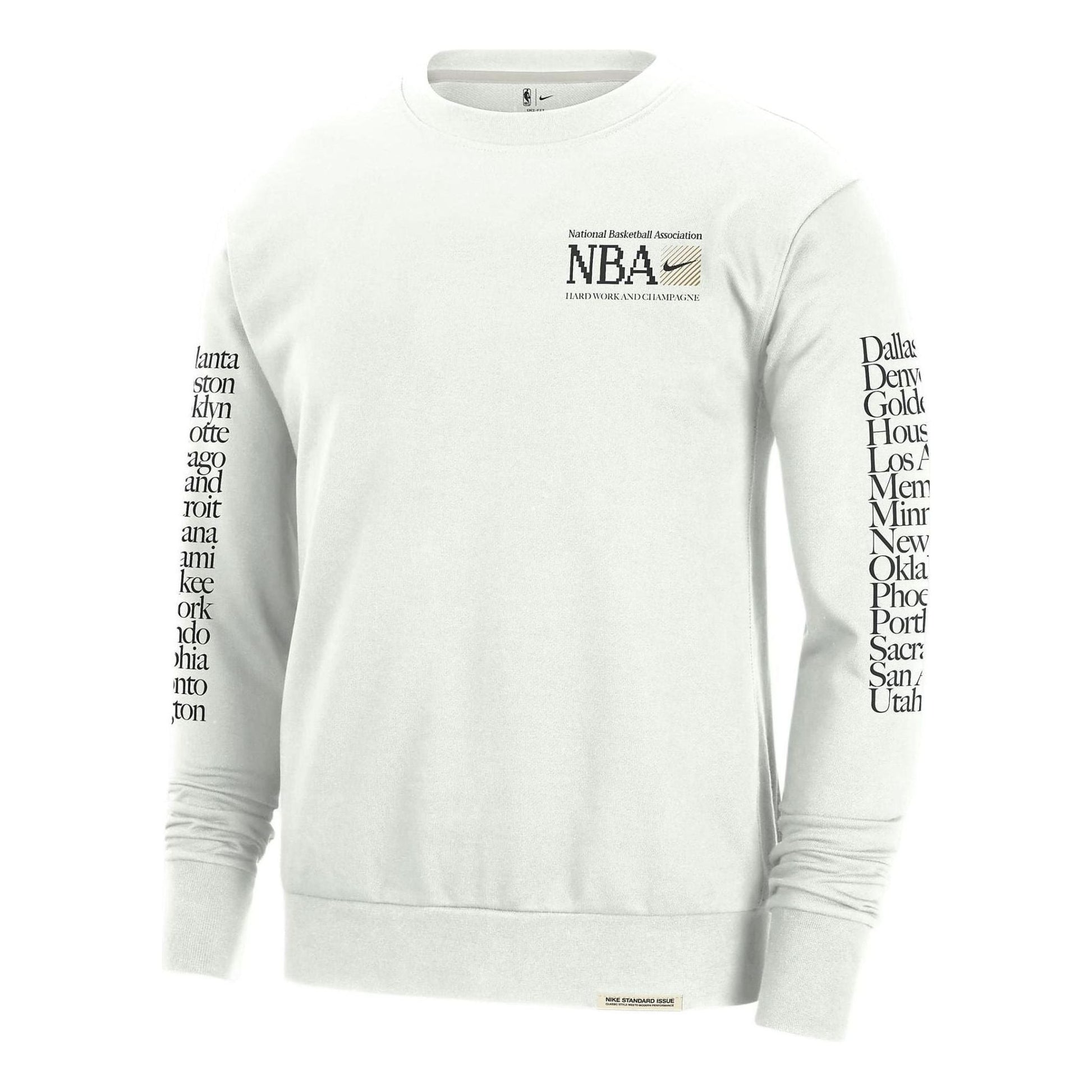 Nike Dri-FIT NBA Team 31 Standard Issue Crew-Neck Sweatshirt 'Summit White' FD8468-121