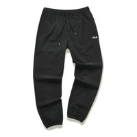 FILA FUSION Alphabet Logo Printing Woven Drawstring Sports Long Pants Black T11M021803F-BK