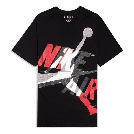 Air Jordan Jumpman Classics Basketball Sports Printing Round Neck Short Sleeve Black CT6751-010