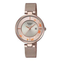 CASIO SHEEN Quartz Waterproof Sapphire Crystal Solar Powered Rose Gold Analog SHS-C110CGM-4AUPFH