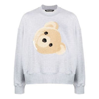 Men's PALM ANGELS Teddy Bear Patch Sweatshirt Printing Long Sleeves Gray PMBA026R206310310788