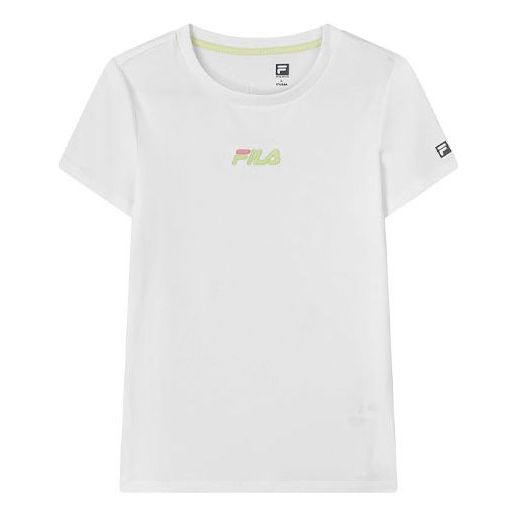 (WMNS) FILA Running Alphabet Logo Short Sleeve White A11W122104F-WT