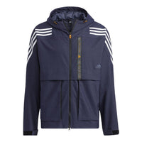 adidas TH DNM WVJK Sports hooded Woven Jacket Navy Blue HE9905