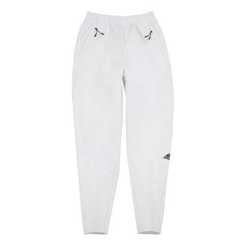 adidas ZNE logo Knit Casual Loose Sports Long Pants White AZ3007