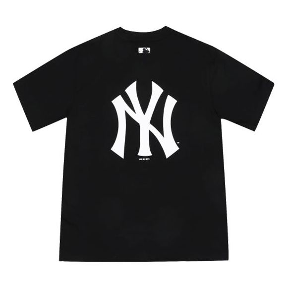 MLB New York Yankees Big Logo Round Neck Short Sleeve Unisex Black 31TS03031-50L