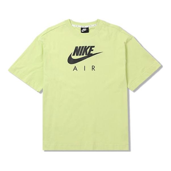 (WMNS) Nike Air Alphabet Logo Printing Sports Short Sleeve Yellow CJ3106-367