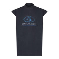 Balenciaga Surfer Sleeveless T-shirt 'Black Blue' 767844TPVM31412
