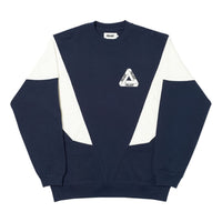 PALACE Droppeth Crew Navy White Navy Blue White Long Sleeves Unisex P18FW188
