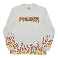 PALACE Ravedigger Pattern Logo Printing Round Neck Long Sleeves Unisex Gray P19LS002