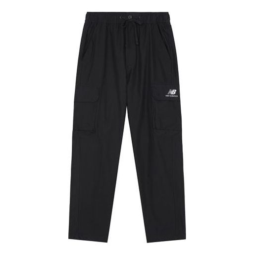 New Balance Logo Casual Cargo Pants Asia Sizing 'Black' AMP14313-BK