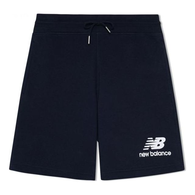 New Balance Essentials Stacked Logo Shorts Asia Sizing 'Navy' AMS03558-ECL