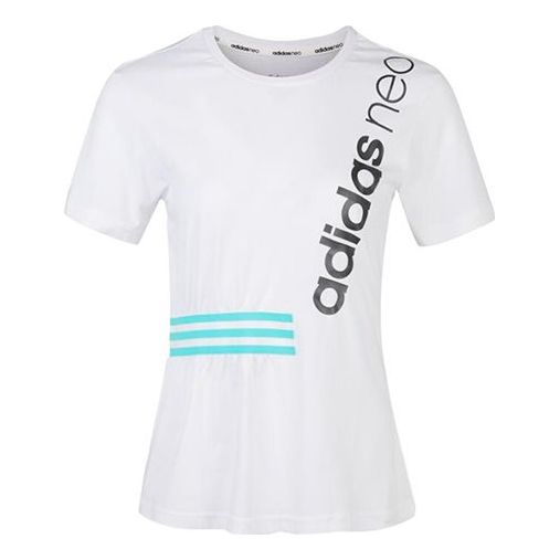 (WMNS) adidas neo Sports Pullover Round Neck Short Sleeve White EJ7096