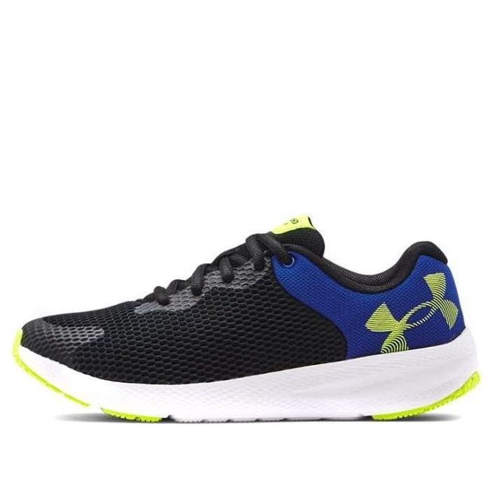 (GS) Under Armour Charged Pursuit 2 Big 'Black Blue' 3024484-003
