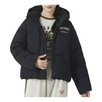 (WMNS) Skechers Casual Letter Printed Down Jacket 'Black' L423W037-0018