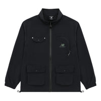 New Balance Logo Full-Zip Jacket Asia Sizing 'Black' AMJ31322-BK