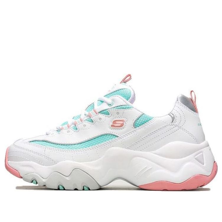 (WMNS) Skechers D'Lites 3.0 Blast Full Low-Top Running Shoe White/Blue/Pink 12954-WPMT