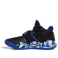 (GS) adidas Deep Threat J Black/Blue FW8530