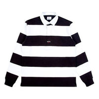 NOAH Rainbow Logo Rugby Black White Stripe Pullover Paul NOAH-SS19-010