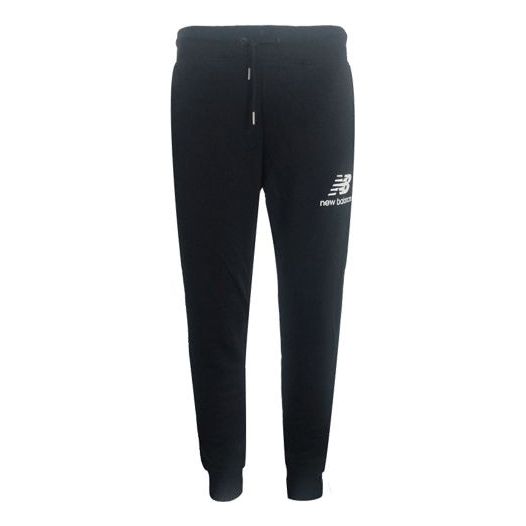 New Balance Essential Stacked Logo Sweatpants Asia Sizing 'Black' AMP91550-BK