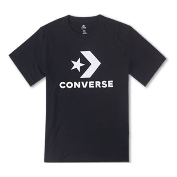 Converse Go-To Star Chevron Standard Fit T-Shirt Asia Sizing 'Black' 10025458-A02