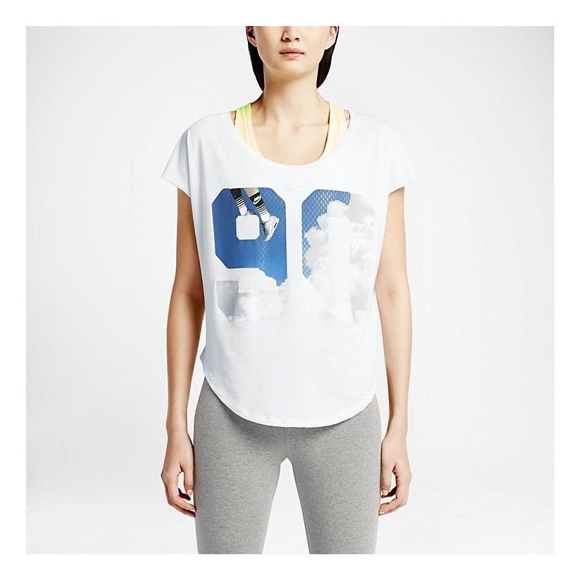 (WMNS) AS Nike TEE-SIGNAL Air MAX 90 White 677300-100
