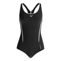 (WMNS) Mizuno Logo Swimsuit 'Black' N2CA1310