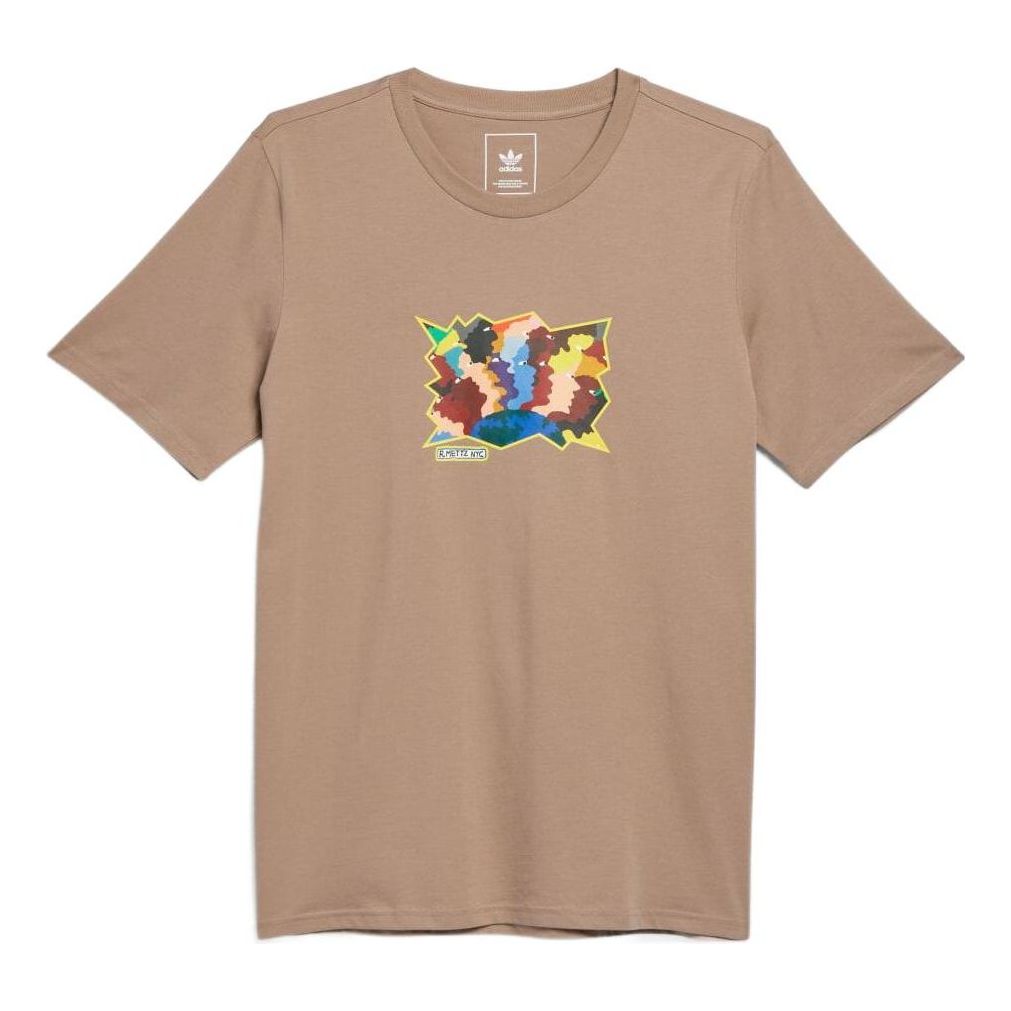 adidas Mettz World Peeps Short Sleeve Tee 'Chalky Brown Multicolor' HM9359