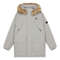 New Balance Street Style Logo Down Jacket Asia Sizing 'Grey Brown' AMJ14304-ARF