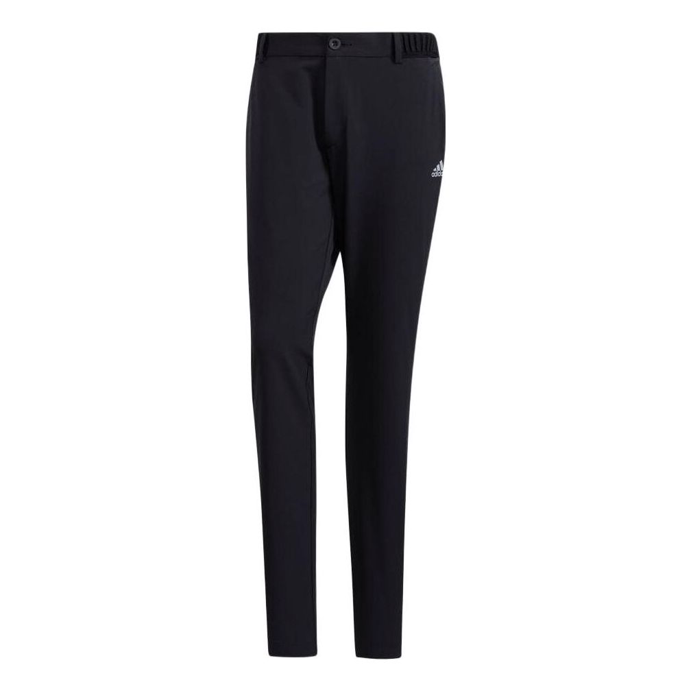 Men's adidas Solid Color Logo Printing Straight Casual Pants/Trousers Black HB3655