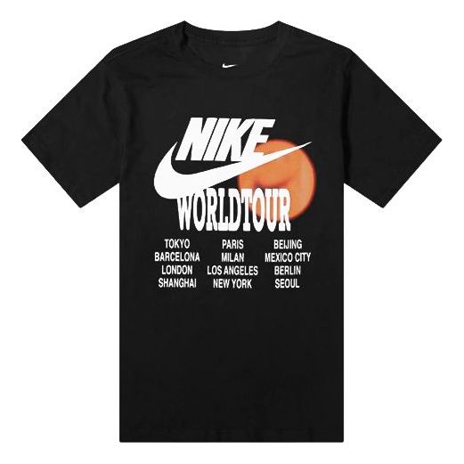 Nike Sportswear Printing Round Collar Male Black DA0937-010