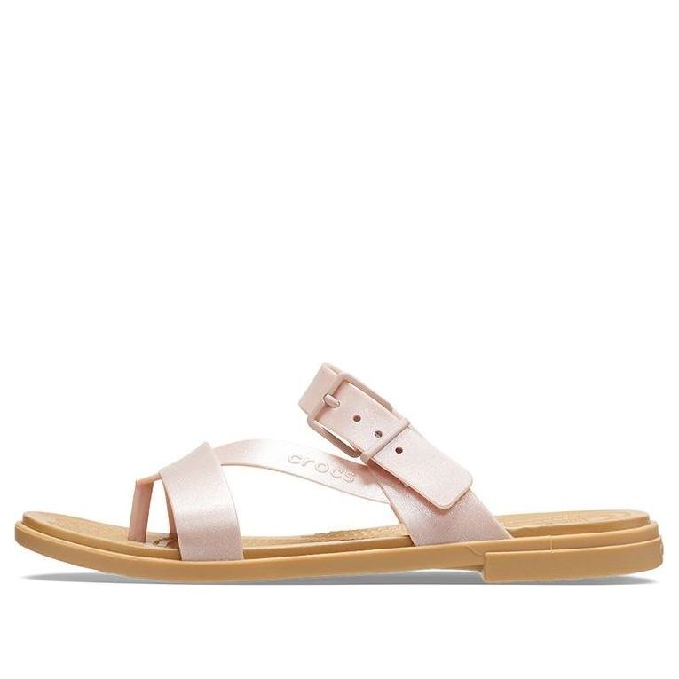 (WMNS) Crocs Tulum Shimmer Toe Post Sandals 'Pink Clay' 208666-6TY