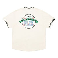 PALACE Casual Cozy V neck Short Sleeve Unisex White P19ES127